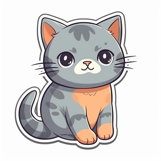 Cute Cat Vinyl Decal Sticker for Car, Laptop, Tumbler and more # 003946