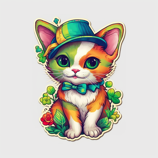 Cute Cat Vinyl Decal Sticker for Car, Laptop, Tumbler and more # 003944