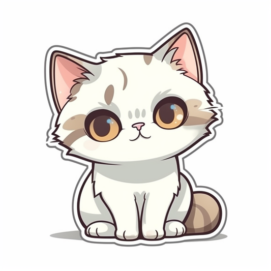 Cute Cat Vinyl Decal Sticker for Car, Laptop, Tumbler and more # 003959