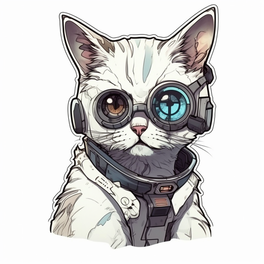 Cute Cat Vinyl Decal Sticker for Car, Laptop, Tumbler and more # 003963
