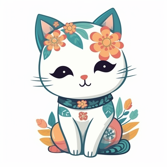 Cute Cat Vinyl Decal Sticker for Car, Laptop, Tumbler and more # 003965
