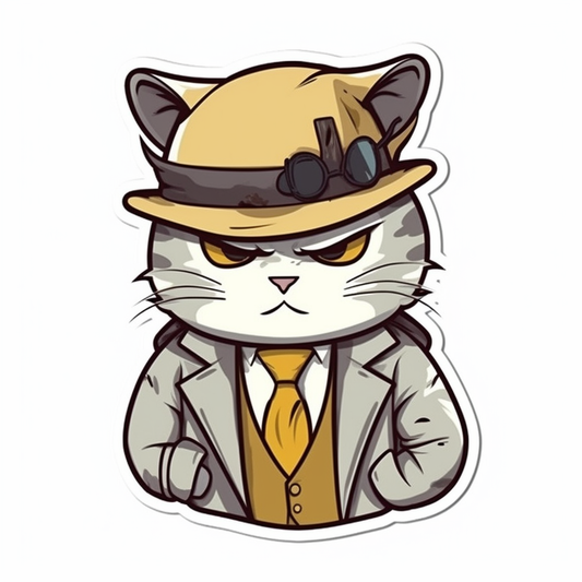 Cute Cat Vinyl Decal Sticker for Car, Laptop, Tumbler and more # 003977