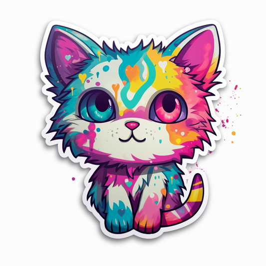 Cute Cat Vinyl Decal Sticker for Car, Laptop, Tumbler and more # 003967