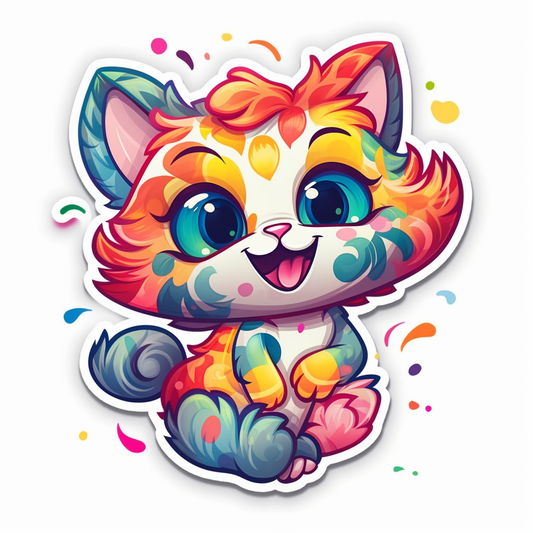 Cute Cat Vinyl Decal Sticker for Car, Laptop, Tumbler and more # 003970