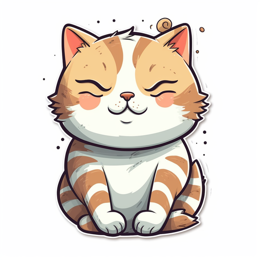 Cute Cat Vinyl Decal Sticker for Car, Laptop, Tumbler and more # 003989