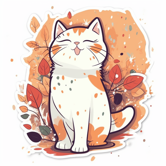 Cute Cat Vinyl Decal Sticker for Car, Laptop, Tumbler and more # 003985