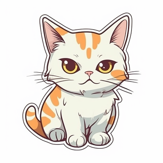 Cute Cat Vinyl Decal Sticker for Car, Laptop, Tumbler and more # 003990