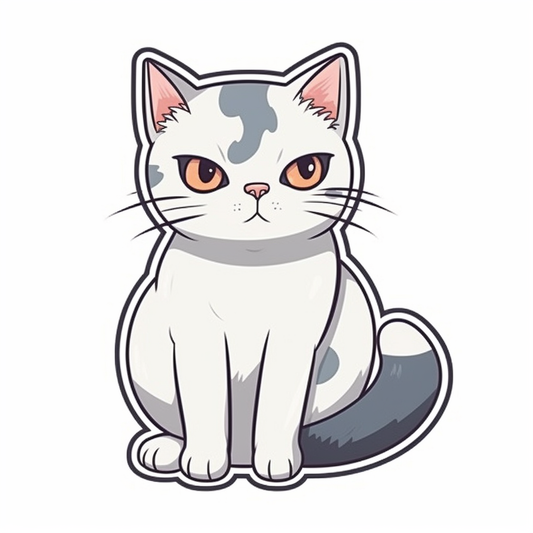 Cute Cat Vinyl Decal Sticker for Car, Laptop, Tumbler and more # 003987