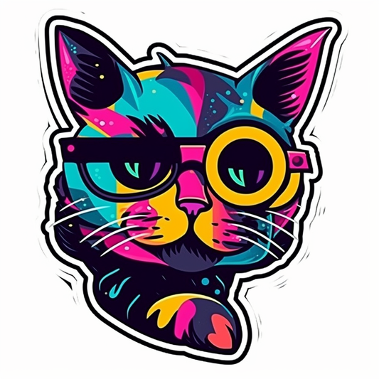 Cute Cat Vinyl Decal Sticker for Car, Laptop, Tumbler and more # 003988