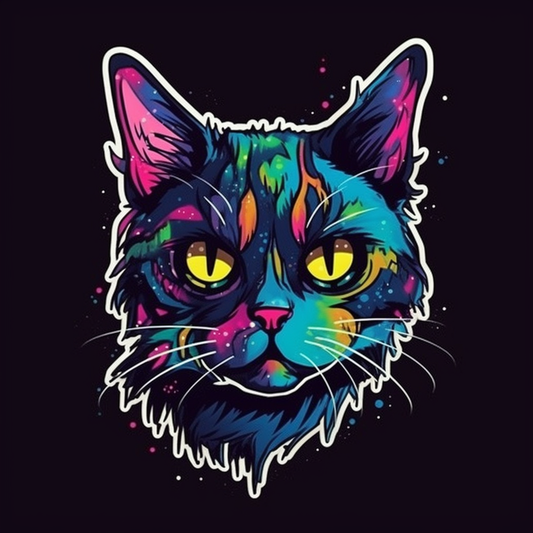 Cute Cat Vinyl Decal Sticker for Car, Laptop, Tumbler and more # 003996