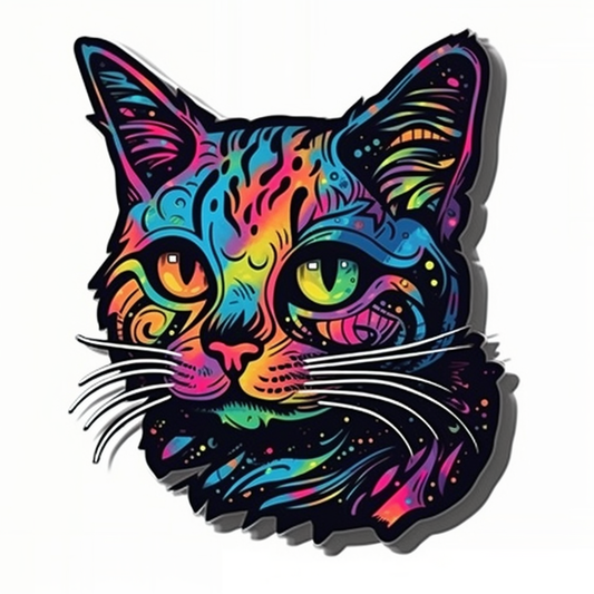 Cute Cat Vinyl Decal Sticker for Car, Laptop, Tumbler and more # 003986