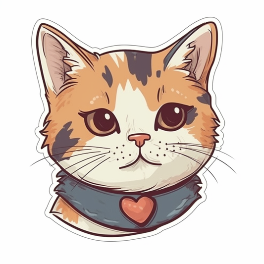 Cute Cat Vinyl Decal Sticker for Car, Laptop, Tumbler and more # 004007