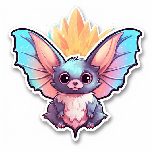 Cute Bat with big ears and wings Vinyl Decal Sticker for Car, Laptop, Tumbler and more # 0011274
