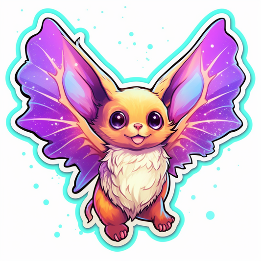 Cute Bat with big ears and wings Vinyl Decal Sticker for Car, Laptop, Tumbler and more # 0011281