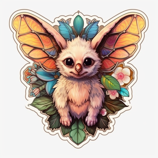 Cute Bat with big ears and wings Vinyl Decal Sticker for Car, Laptop, Tumbler and more # 0011278