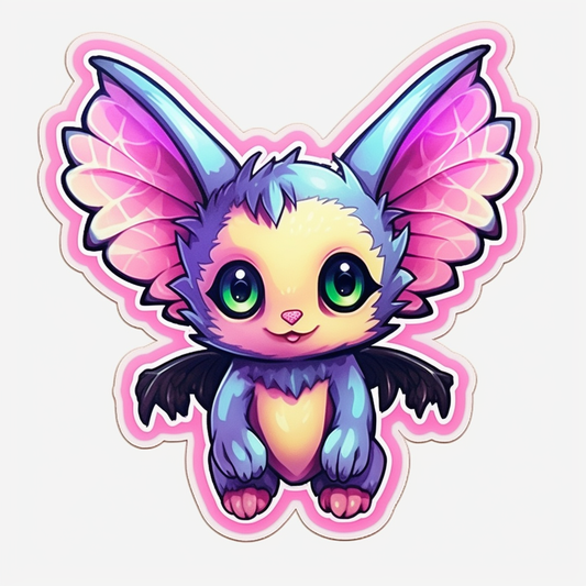 Cute Bat with big ears and wings Vinyl Decal Sticker for Car, Laptop, Tumbler and more # 0011282