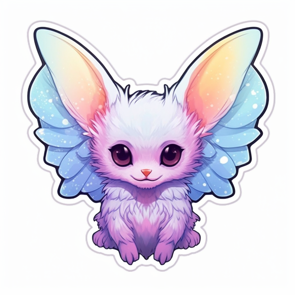 Cute Bat with big ears and wings Vinyl Decal Sticker for Car, Laptop, Tumbler and more # 0011294