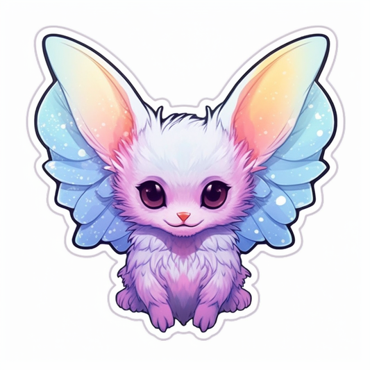 Cute Bat with big ears and wings Vinyl Decal Sticker for Car, Laptop, Tumbler and more # 0011294