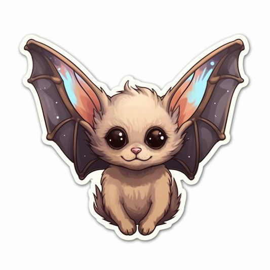 Cute Bat with big ears and wings Vinyl Decal Sticker for Car, Laptop, Tumbler and more # 0011237
