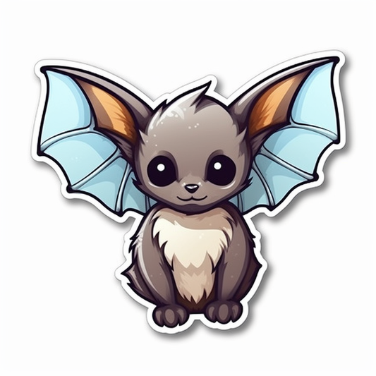 Cute Bat with big ears and wings Vinyl Decal Sticker for Car, Laptop, Tumbler and more # 0011277