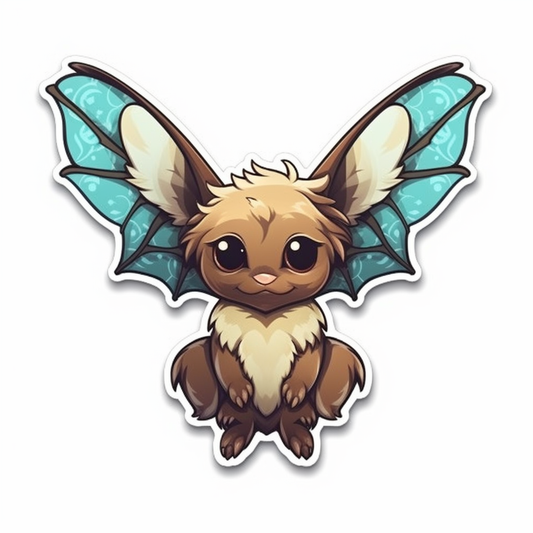 Cute Bat with big ears and wings Vinyl Decal Sticker for Car, Laptop, Tumbler and more # 0011270