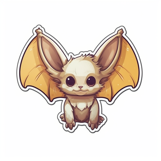 Cute Bat with big ears and wings Vinyl Decal Sticker for Car, Laptop, Tumbler and more # 0011283