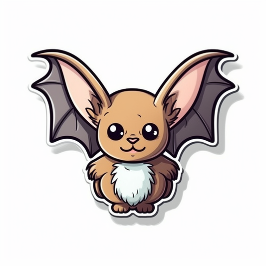 Cute Bat with big ears and wings Vinyl Decal Sticker for Car, Laptop, Tumbler and more # 0011272