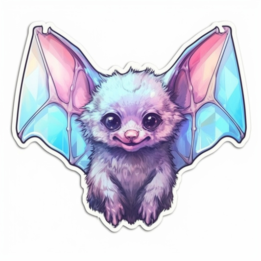Cute Bat with big ears and wings Vinyl Decal Sticker for Car, Laptop, Tumbler and more # 0011309
