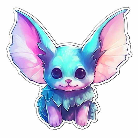 Cute Bat with big ears and wings Vinyl Decal Sticker for Car, Laptop, Tumbler and more # 0011319