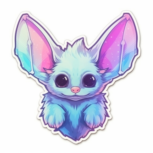 Cute Bat with big ears and wings Vinyl Decal Sticker for Car, Laptop, Tumbler and more # 0011317