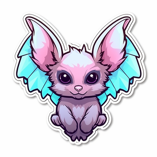 Cute Bat with big ears and wings Vinyl Decal Sticker for Car, Laptop, Tumbler and more # 0011307