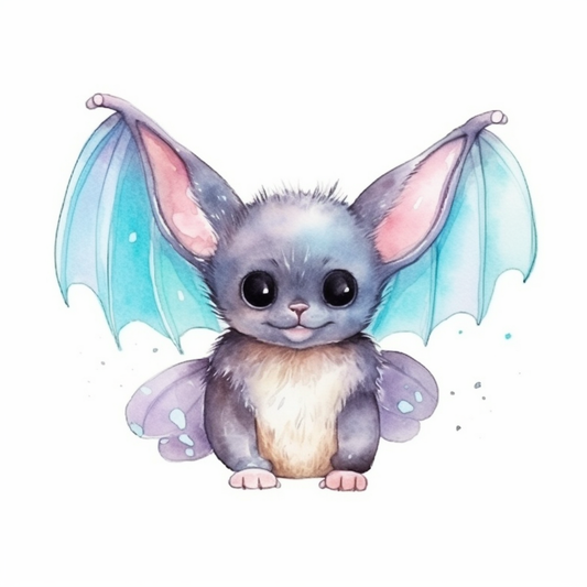 Cute Bat with big ears and wings Vinyl Decal Sticker for Car, Laptop, Tumbler and more # 0011318