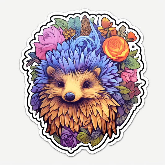 Cute and Adorble Hedgehog Vinyl Decal Sticker for Car, Laptop, Tumbler and more # 0011072