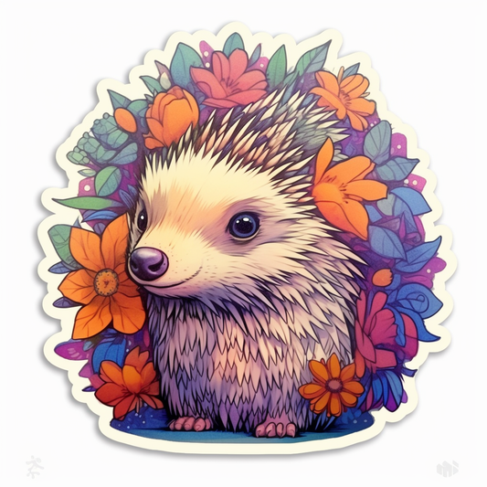 Cute and Adorble Hedgehog Vinyl Decal Sticker for Car, Laptop, Tumbler and more # 0011079
