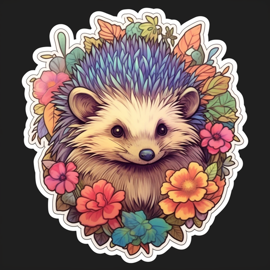 Cute and Adorble Hedgehog Vinyl Decal Sticker for Car, Laptop, Tumbler and more # 0011077