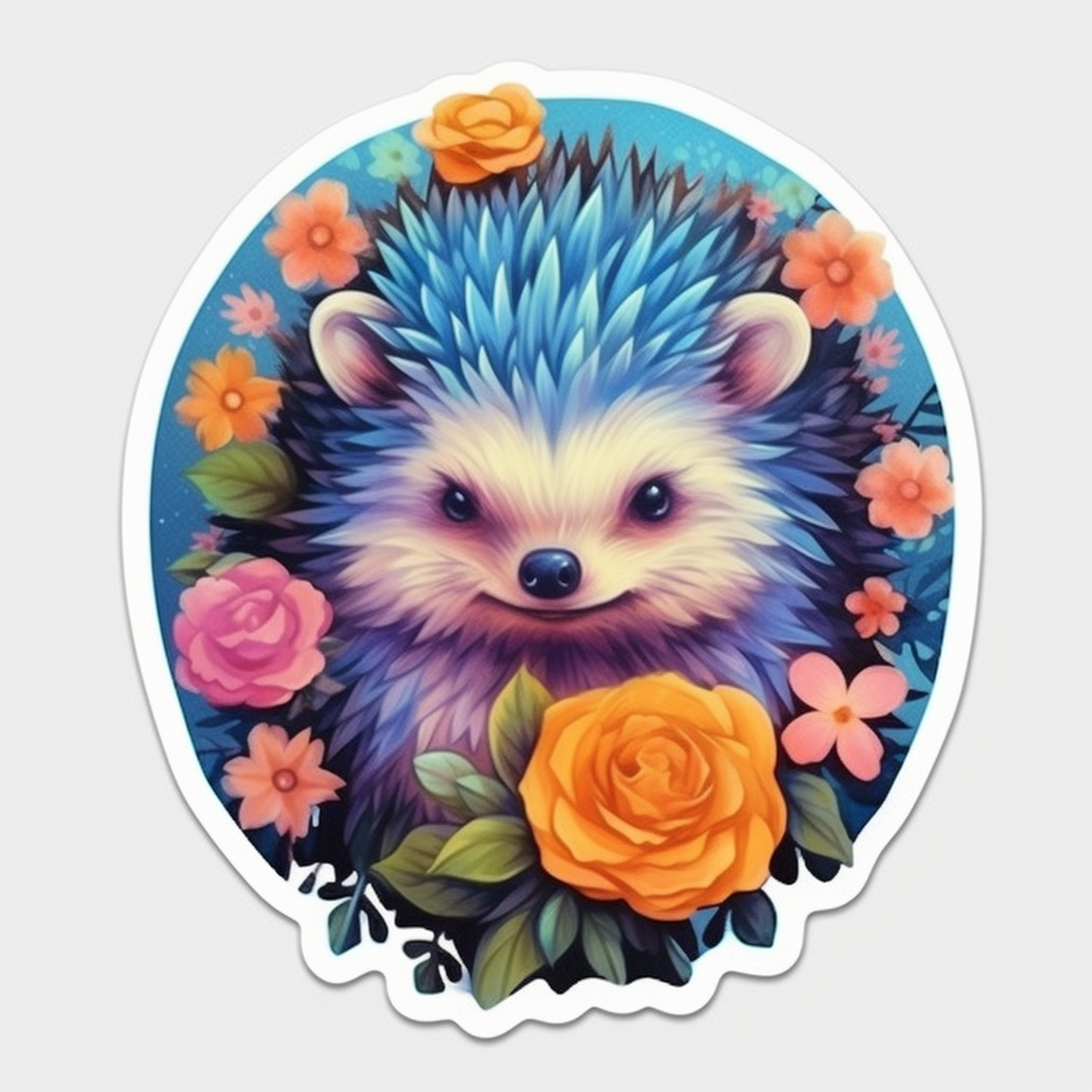 Cute and Adorble Hedgehog Vinyl Decal Sticker for Car, Laptop, Tumbler and more # 0011084
