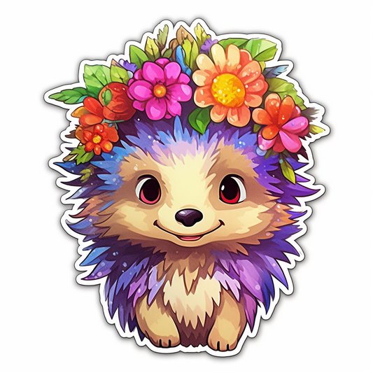 Cute and Adorble Hedgehog Vinyl Decal Sticker for Car, Laptop, Tumbler and more # 0011083