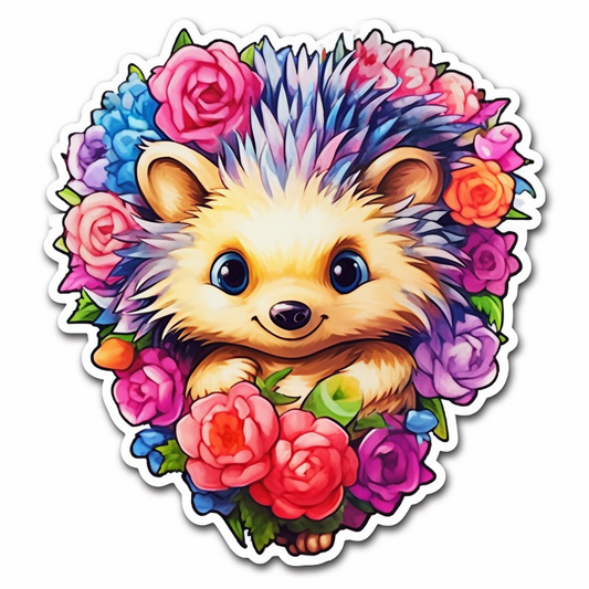 Cute and Adorble Hedgehog Vinyl Decal Sticker for Car, Laptop, Tumbler and more # 0011086