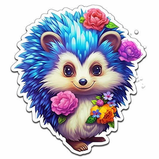 Cute and Adorble Hedgehog Vinyl Decal Sticker for Car, Laptop, Tumbler and more # 0011091