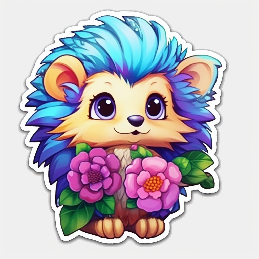 Cute and Adorble Hedgehog Vinyl Decal Sticker for Car, Laptop, Tumbler and more # 0011089