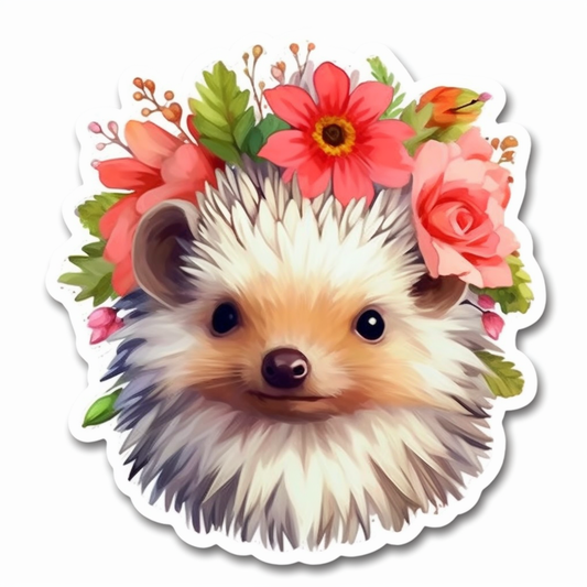 Cute and Adorble Hedgehog Vinyl Decal Sticker for Car, Laptop, Tumbler and more # 0011059