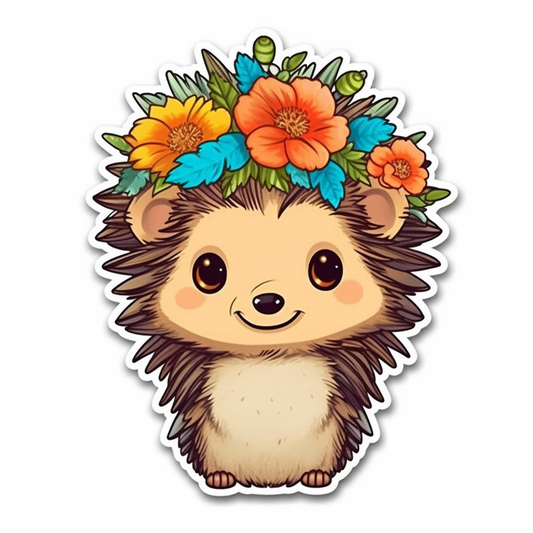 Cute and Adorble Hedgehog Vinyl Decal Sticker for Car, Laptop, Tumbler and more # 0011063