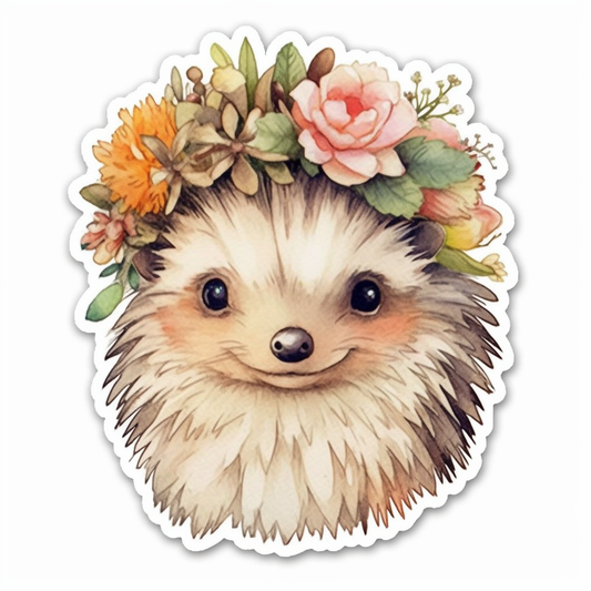 Cute and Adorble Hedgehog Vinyl Decal Sticker for Car, Laptop, Tumbler and more # 0011069