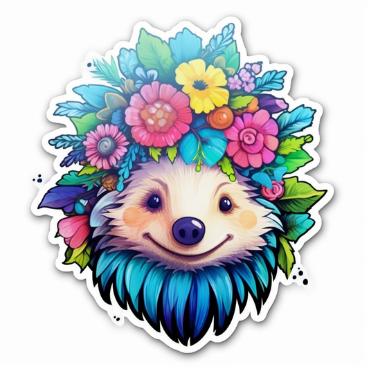 Cute and Adorble Hedgehog Vinyl Decal Sticker for Car, Laptop, Tumbler and more # 0011085