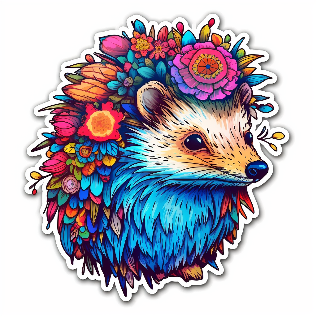 Cute and Adorble Hedgehog Vinyl Decal Sticker for Car, Laptop, Tumbler and more # 0011087
