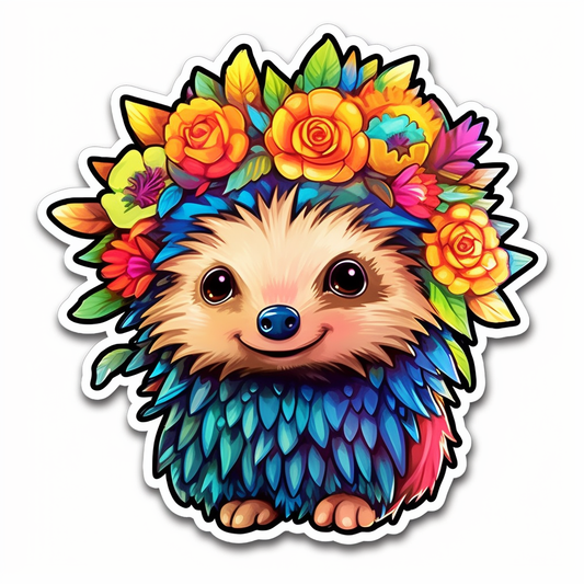 Cute and Adorble Hedgehog Vinyl Decal Sticker for Car, Laptop, Tumbler and more # 0011099
