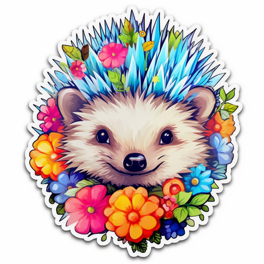 Cute and Adorble Hedgehog Vinyl Decal Sticker for Car, Laptop, Tumbler and more # 0011104