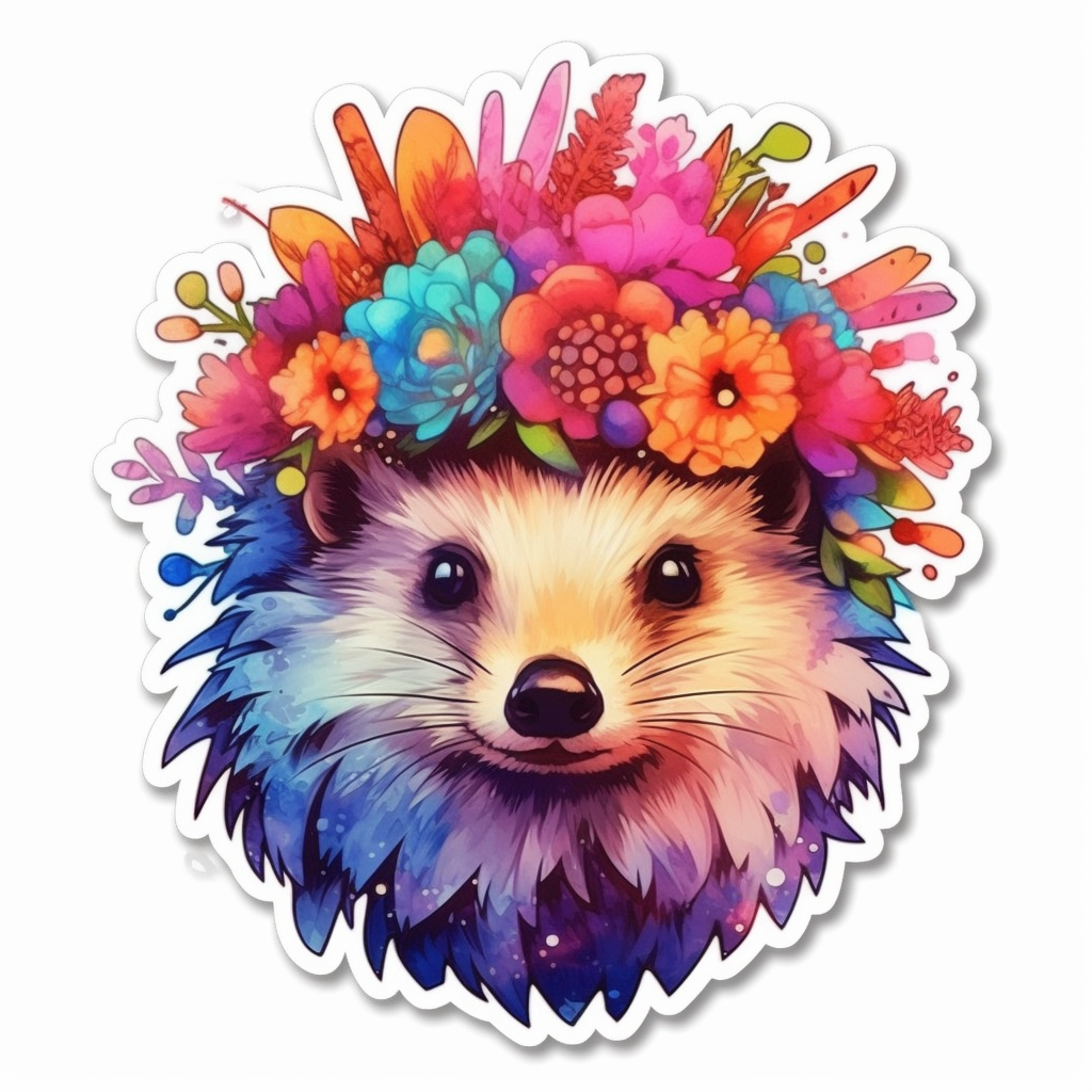 Cute and Adorble Hedgehog Vinyl Decal Sticker for Car, Laptop, Tumbler and more # 0011102