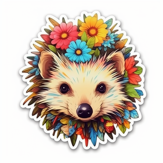 Cute and Adorble Hedgehog Vinyl Decal Sticker for Car, Laptop, Tumbler and more # 0011097