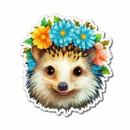 Cute and Adorble Hedgehog Vinyl Decal Sticker for Car, Laptop, Tumbler and more # 0011100